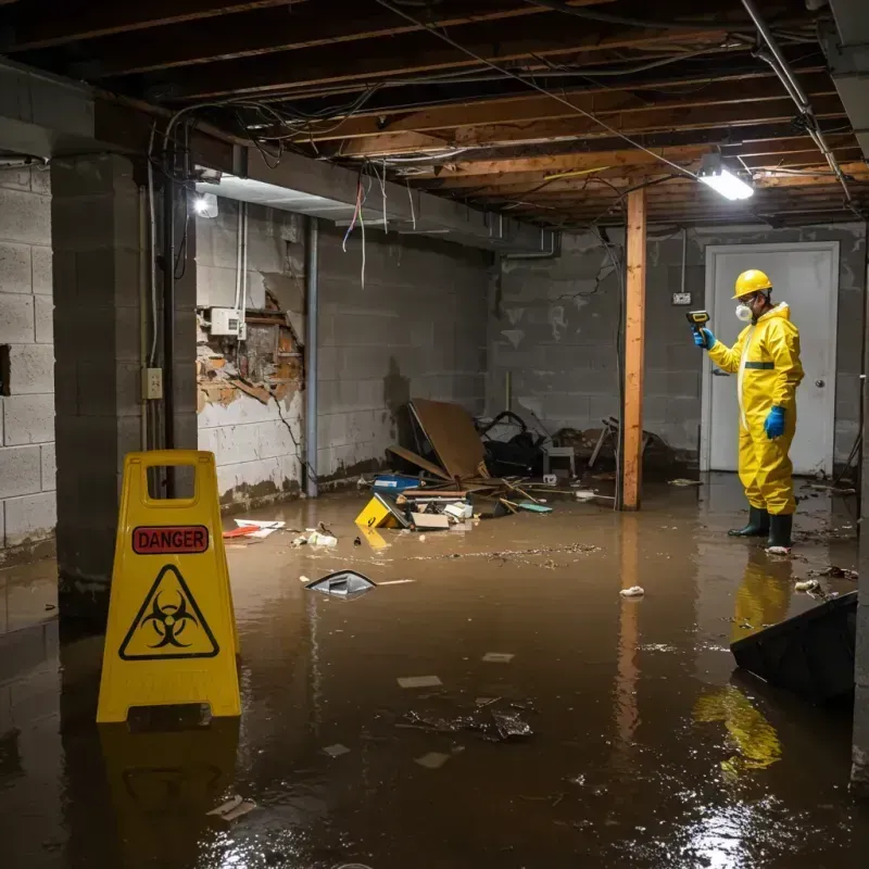 Flooded Basement Electrical Hazard in Opportunity, WA Property